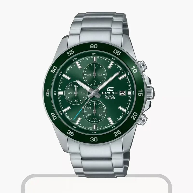 Casio Edifice Standard Chronograph Green Dial Men's Watch-  EFR-526D-3AV